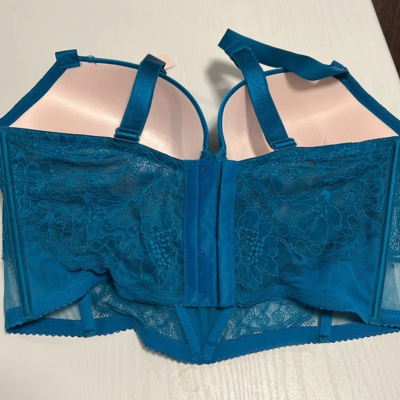 VS 38DD Lace/Rhinestone Bustier - Picture 5 of 6